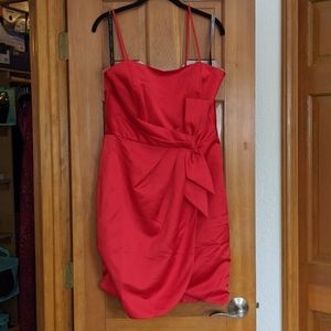 Red cocktail dress